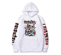 xhomeshop Sweat à Capuche Fairy Tail Hommes Femmes Fairy Tail Personnage imprimé Sweat à Capuche Anime Harajuku Pull à Capuche Fairy Tail Natsu Erza Lucy Gray Happy