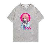 xhomeshop T-Shirt The Quintessential Quintuplets T-Shirt de Sport Chemise d'été Hauts décontractés T-Shirt Ample Nakano Nino Cosplay Chemise à Manches Courtes Unisexe