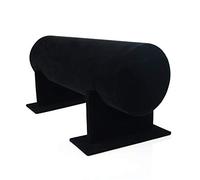 XHONG Support pour bandeaux et bijoux en velours noir, support de présentation pour bandeaux, pinces, et serre-tête amovible, 11 x 30 cm