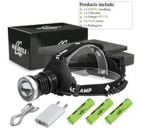 Xhp50.2 C-Box - Le Noir - 300000 Lm Xhp90.2 Phare Led Xhp90 Haute Puissance Lampe Frontale Torche Usb 18650 Rechargeable Xhp70 Lampe Frontale Xhp50 Zoom Led Phare Garantie D'un An 90 Jours De Retour G