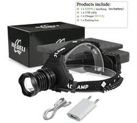 Xhp90.2 C - Le Noir - 300000 Lm Xhp90.2 Phare Led Xhp90 Haute Puissance Led Lampe Frontale 36w Usb 18650 Rechargeable Xhp70 Lampe Frontale Xhp50.2 Zoom Phare Garantie D'un An 90 Jours De Retour Gratui