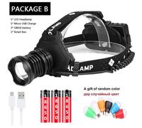 Xhp90 Et Cadeau - Lampe Frontale Haute Puissance Xhp90.3 + Cob 400000, Alimentée Par Usb Led, Rechargeable, Fonction Zoom, Idéale Pour La Pêche, Phare Led Lumens, 18650