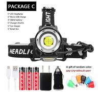Xhp90cob Et Cadeau - Lampe Frontale Haute Puissance Xhp90.3 + Cob 400000, Alimentée Par Usb Led, Rechargeable, Fonction Zoom, Idéale Pour La Pêche, Phare Led Lumens, 18650