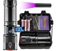 XHQ100 Ultra Powerful LED Torch,1000000 Lumens Powerful USB Rechargeable LED Torch,XHQ100 Military Tactical Torch for Camping