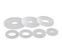 XHQUAOAE Joint Plat en Silicone Blanc, Tampon Souple for Tuyau De Drainage du Robinet, Rondelle D'étanchéité À Vis, Joint Torique Étanche Résistant Aux Hautes Températures(10x35x3mm 20pcs)