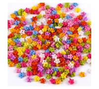 XHQUAOAE Lot de 100 Petits Boutons À 2 Trous De 6 Mm, Parfaits for Les Vêtements De Poupée, Les Boutons De Couture en Résine Et Le Bricolage(Five-Pointed Star)