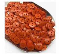 XHQUAOAE Lot De 50 Boutons Ronds À Double Œil En Résine, 7,5 Mm, Multicolores, For Couture, Scrapbooking, Loisirs Créatifs(Orange)