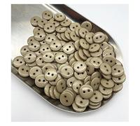 XHQUAOAE Lot De 50 Boutons Ronds À Double Œil En Résine, 7,5 Mm, Multicolores, For Couture, Scrapbooking, Loisirs Créatifs(Khaki)