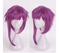XHSDOZD Perruque Cosplay Anime,A3 Homare Arisugawa Perruque,Purple Short Perruque,avec Filet de Cheveux Gratuit,pour Fête Carnaval Halloween Perruques