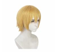 XHSDOZD Perruque Cosplay Anime,Fire Force Arthur Boyle Perruque,Short Golden Perruque,avec Filet de Cheveux Gratuit,pour Fête Carnaval Halloween Perruques(Color:Style 1)