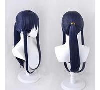 XHSDOZD Perruque Cosplay Anime,IDOLiSH7 Banri Ogami Perruque,Blue Long Ponytail Perruque,avec Filet de Cheveux Gratuit,pour Fête Carnaval Halloween Perruques