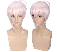 XHSDOZD Perruque Cosplay Anime,IDOLiSH7 Tenn Kujo Perruque,Short White Perruque,avec Filet de Cheveux Gratuit,pour Fête Carnaval Halloween Perruques