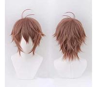 XHSDOZD Perruque Cosplay Anime,IDOLiSH7 Torao Mido Perruque,Short Brown Perruque,avec Filet de Cheveux Gratuit,pour Fête Carnaval Halloween Perruques