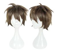 XHSDOZD Perruque Cosplay Anime,IDOLiSH7 Tsunashi Ryunosuke Perruque,Short Brown Perruque,avec Filet de Cheveux Gratuit,pour Fête Carnaval Halloween Perruques
