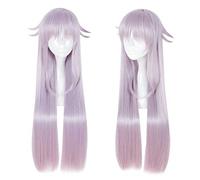 XHSDOZD Perruque Cosplay Anime,K Project Neko Perruque,Pink Long Perruque,avec Filet de Cheveux Gratuit,pour Fête Carnaval Halloween Perruques(Color:Rose Clair)