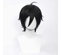 XHSDOZD Perruque Cosplay Anime,Kagerou Project Seto Kosuke Perruque,Black Short Perruque,avec Filet de Cheveux Gratuit,pour Fête Carnaval Halloween Perruques