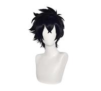 XHSDOZD Perruque Cosplay Anime,Kemono Jihen Kusaka Kabane Perruque,Black Short Perruque,avec Filet de Cheveux Gratuit,pour Fête Carnaval Halloween Perruques