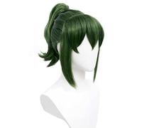 XHSDOZD Perruque Cosplay Anime,My Senpai is Annoying Igarashi Futaba Perruque,Single Ponytail Green Perruque,avec Filet de Cheveux Gratuit,pour Fête Carnaval Halloween Perruques