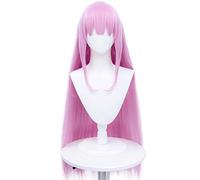 XHSDOZD Perruque Cosplay Anime,The Day I Became a God Hina Sato Perruque,Pink Long Straight Perruque,avec Filet de Cheveux Gratuit,pour Fête Carnaval Halloween Perruques