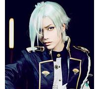 XHSDOZD Perruque Cosplay Anime,Touken Ranbu Online Hizamaru Perruque,Light Green Short Perruque,avec Filet de Cheveux Gratuit,pour Fête Carnaval Halloween Perruques