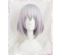 XHSDOZD Perruque Cosplay Anime，Touken Ranbu Online Honebami Toushirou Perruque，Silver Gray Short Perruque，avec Filet de Cheveux Gratuit，pour Fête Carnaval Halloween Perruques