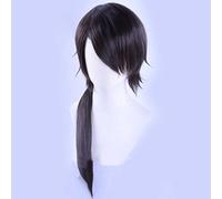 XHSDOZD Perruque Cosplay Anime,Touken Ranbu Online Kashuu Kiyomitsu Perruque,Dark Brown Long Perruque,avec Filet de Cheveux Gratuit,pour Fête Carnaval Halloween Perruques