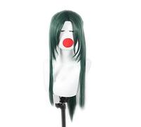 XHSDOZD Perruque Cosplay Anime，Touken Ranbu Online Nikkari AOE Perruque，Green Long Costume Perruque，avec Filet de Cheveux Gratuit，pour Fête Carnaval Halloween Perruques