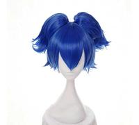 XHSDOZD Perruque Cosplay Anime,Touken Ranbu Online Sayo Samonji Perruque,Blue Perruque,avec Filet de Cheveux Gratuit,pour Fête Carnaval Halloween Perruques