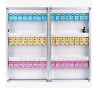 XHSMYXGS Armoire de Rangement de clés avec Serrure, Porte-clés colorés et Anneau de Traction Rond, Organisateur de clés Mural, boîte de Rangement de clés pour Usine (48)