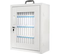 XHSMYXGS Armoire de Rangement pour téléphone, boîte de Rangement pour téléphone avec Serrure et clés en métal, poignée incurvée, Organisateur de téléphone pour l'école et l'usine (48)