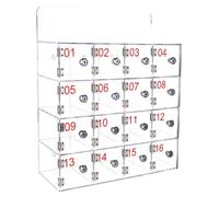 XHSMYXGS Armoire de Rangement pour téléphone Portable à 16 Fentes, Armoire de Rangement Murale Transparente pour téléphone Portable, Armoire de Verrouillage pour téléphone Portable