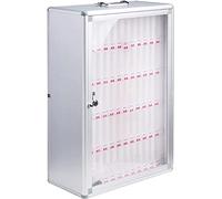 XHSMYXGS Armoire de Rangement pour téléphone Portable en Alliage d'aluminium, boîte de Rangement Murale numérotée pour téléphone Portable avec Porte Transparente (60)