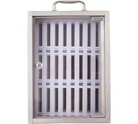 XHSMYXGS Armoire de Rangement pour téléphones en Acier Inoxydable, avec Serrure à clé à poignée Portable et étiquettes manuscrites pour Le Bureau en Classe (24)