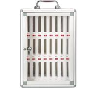 XHSMYXGS Armoire de Rangement pour téléphones Portables, Armoire de Rangement Murale pour téléphones en Alliage d'aluminium avec Serrure à clé (24)