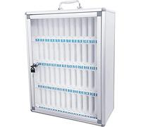 XHSMYXGS Armoire de Rangement pour téléphones Portables en Alliage d'aluminium, avec poignée Portable, Serrure à clé, pour Salle de Classe, Bureau, Salle de Sport (48)