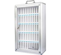 XHSMYXGS Armoire de téléphone Portable Murale, Transparente avec Serrure, Coffre-Fort pour téléphone Portable d'école, Armoire de téléphone Portable (60 Slots)