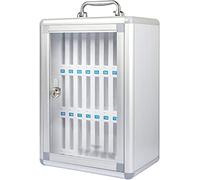 XHSMYXGS Armoire de téléphone Portable Murale, Transparente avec Serrure, Coffre-Fort pour téléphone Portable d'école, Armoire de téléphone Portable (24 Slots)