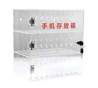 XHSMYXGS Boîte de casier pour téléphone Portable à 60 emplacements, vitrine en Acrylique avec clé de Verrouillage, Armoire de Rangement Murale, Organisateur de Bureau pour téléphone Portable