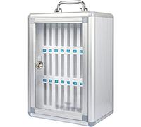 XHSMYXGS Boîte de Rangement pour téléphone Portable, Armoire de Rangement Transparente pour téléphones Portables, Murale avec verrou, Peut être transportée à la Main (24)