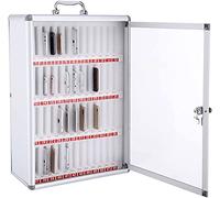 XHSMYXGS Boîte de Rangement pour téléphone Portable, Support de téléphone en Alliage d'aluminium, boîte de Rangement, Organisateur Mural avec serrures (48 Slots)