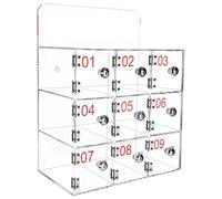 XHSMYXGS Boîte de Rangement verrouillable à 9 emplacements, Armoire de Rangement Murale pour téléphone Portable, casier en Acrylique pour téléphone Portable, avec clés et Trou de Chargement