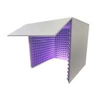 XHSMYXGS Bouclier d'isolation, Housse insonorisée de Bureau, Cabine d'enregistrement Pliable fermée par Le Haut, Boîte de Cabine de Son Faite Maison, Bouclier Absorbant la Voix (Purple 80x80x80cm)