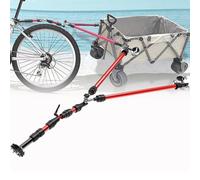 XHSMYXGS Connecteur d'attelage de remorque de vélo, bielle de remorque de véhicule électrique de vélo, Barre de remorquage pour Chien, Chat, Camping, randonnée, Fixations faciles (C)