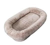 XHSMYXGS Grand pouf pour chien humain - Pour adultes et animaux de compagnie - Housse lavable et amovible - Grand pouf - Kaki 5XL