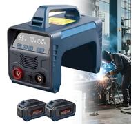 XHSMYXGS Machine à souder sans Fil, soudeuse à Batterie MMA Arc 160A, démarrage à Chaud, soudeuse à électrode à onduleur IGBT numérique, soudeuse par Points (2batteries)