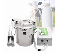 XHSMYXGS Machine à traire électrique pour bovins, Aspiration réglable, arrêt Automatique, Seau à Lait en Acier Inoxydable 304, pour Usage Domestique et Petites fermes (Cow 3L)