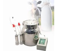 XHSMYXGS Machine à traire électrique pour bovins avec Aspiration réglable et arrêt Automatique, Seau à Lait en Acier Inoxydable 304, pour l'élevage laitier de bovins (Cow 14L)