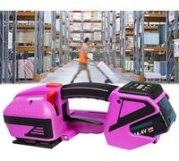XHSMYXGS Machine de cerclage à souder électrique, Outil de cerclage Automatique avec Batterie, Force réglable 0-3200N, Vitesse d'emballage 2,5-10 Secondes/Voie