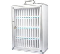 XHSMYXGS Tableau de Poche en Alliage d'aluminium à 60 Fentes, Armoire de Rangement pour téléphones Portables, casier de Rangement Mural pour téléphones Portables avec poignée Portable