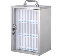 XHSMYXGS Tableau de Poche Mural en Acier Inoxydable, Armoire de Rangement pour téléphones Portables, casier de Rangement Transparent pour téléphones Portables (24)